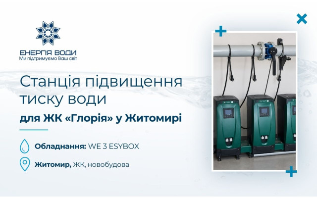 Станция повышения давления для ЖК «Глория» в Житомире