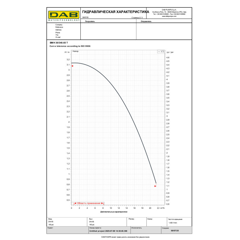 Циркуляционный насос BMH 30/340.65 T (505940622)